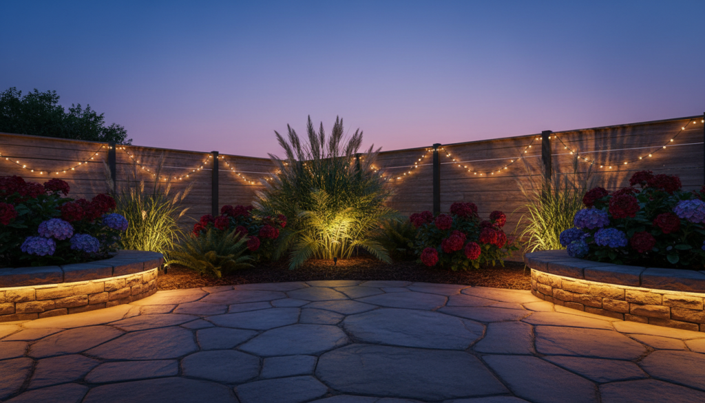 custom outdoor lighting scheme