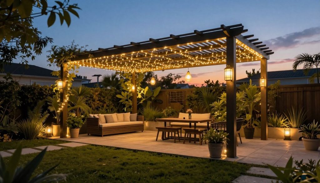 creative pergola lighting ideas