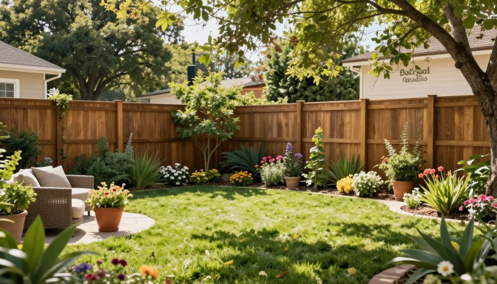 defined outdoor area with fence property value