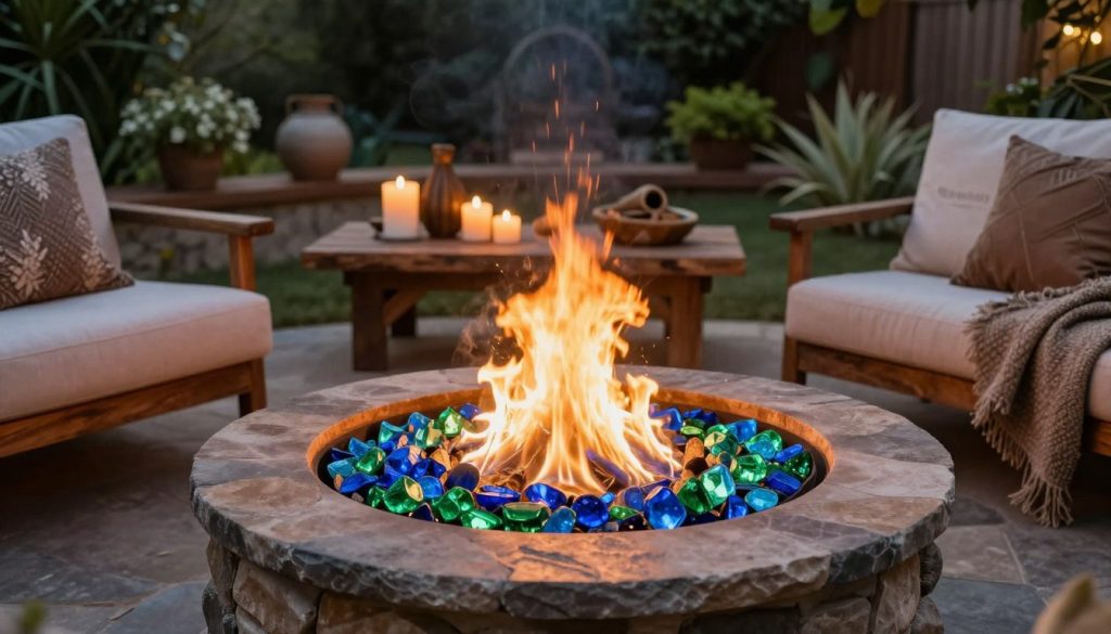 fire glass and finishing touches