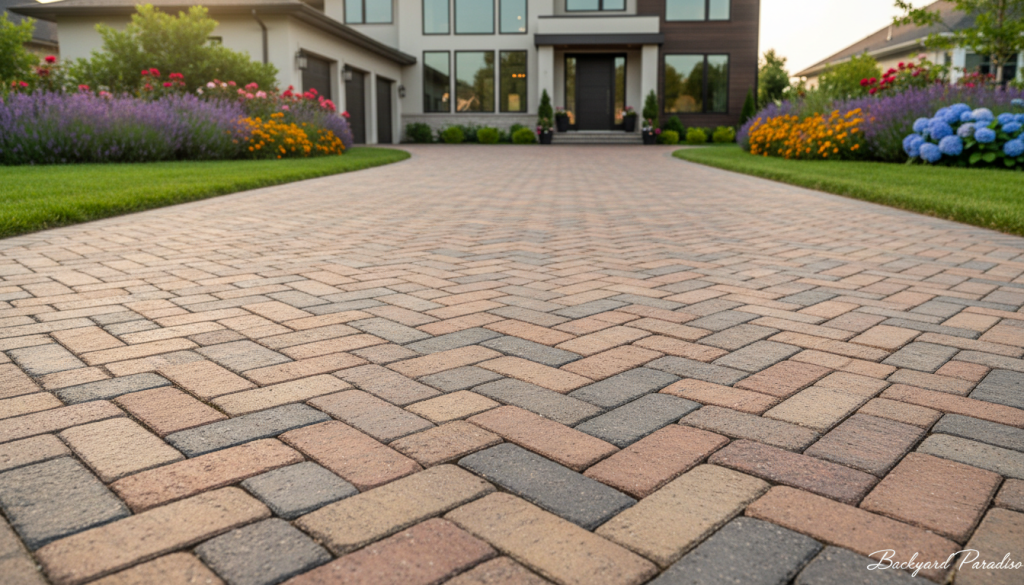 herringbone driveway pattern