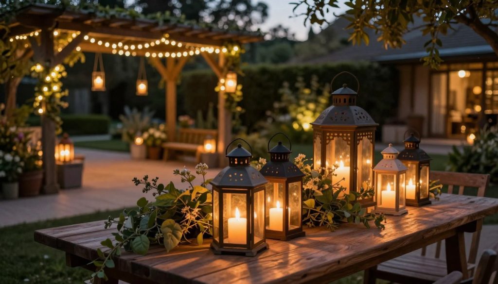 intimate lanterns and candle-inspired lighting