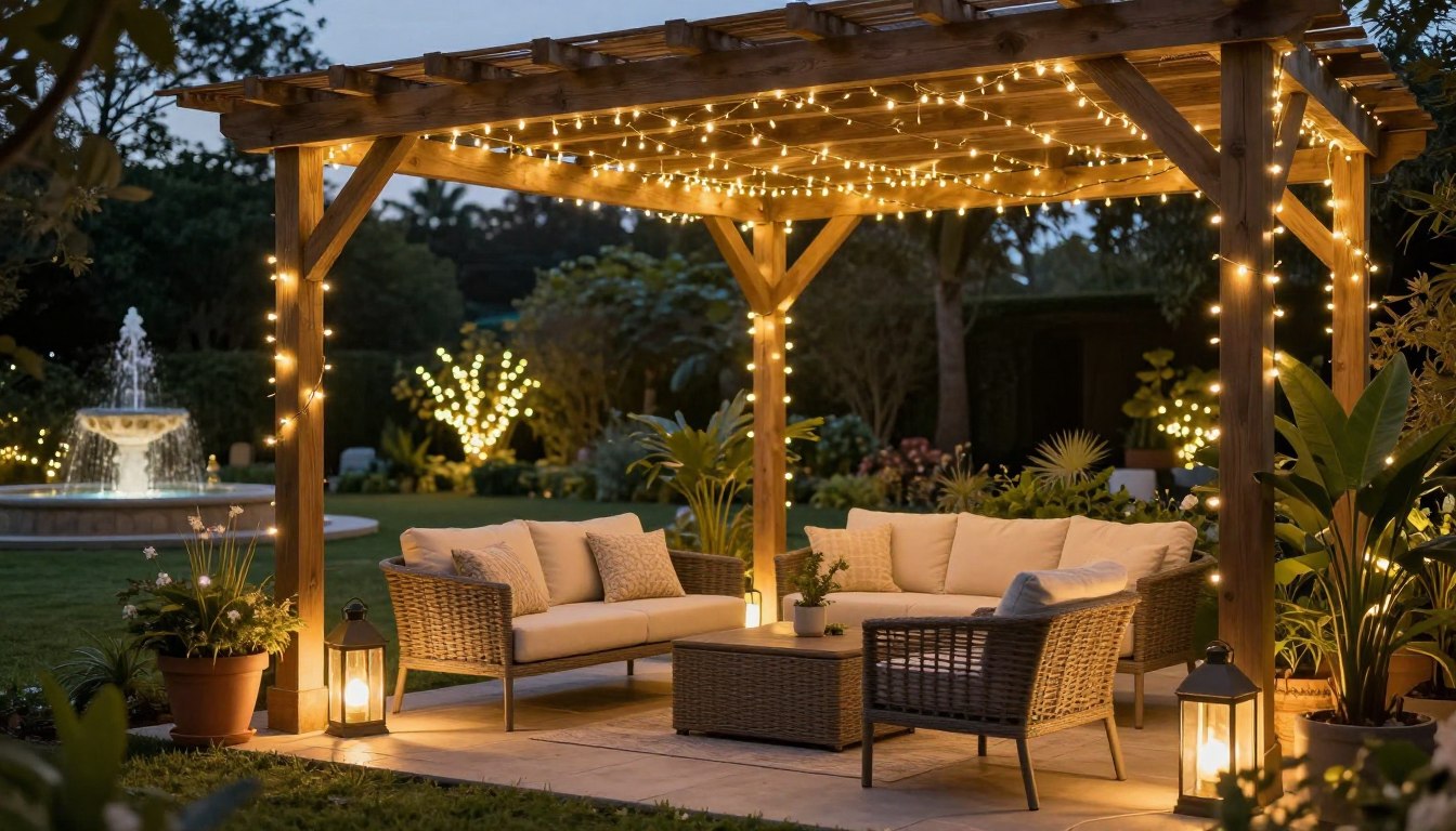 pergola lighting ideas
