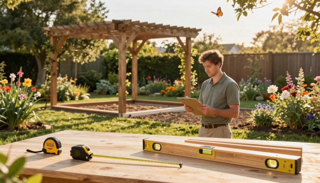 preparing pergola installation site