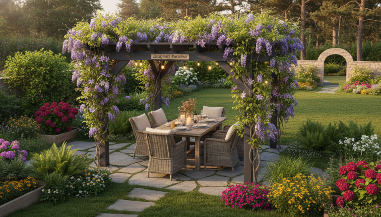 small backyard pergola
