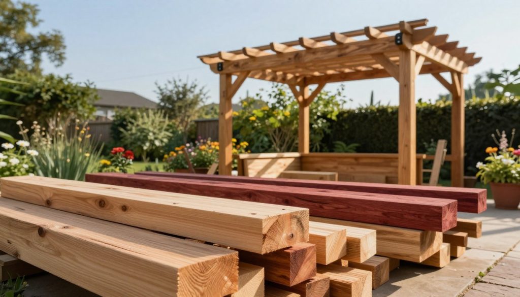 wood pergola materials