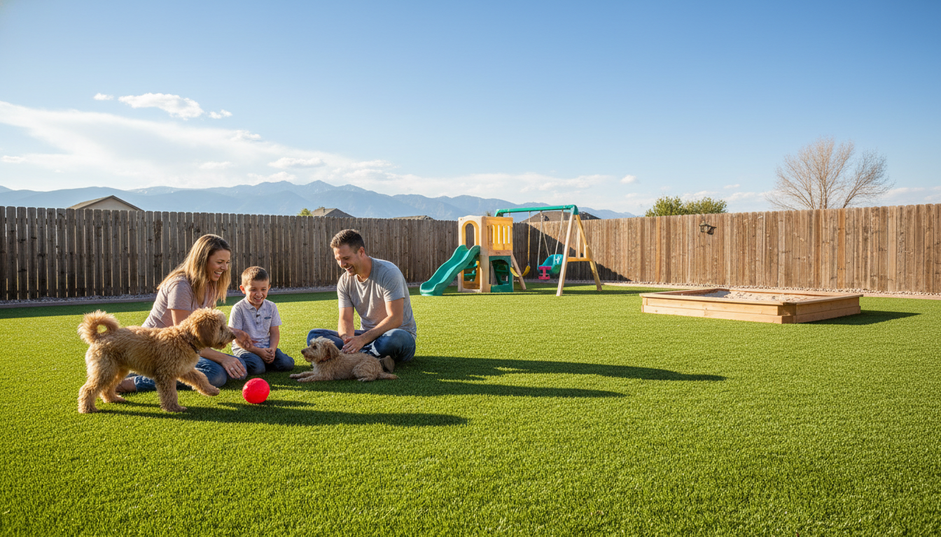 is artificial grass safe for pets and children in denver?