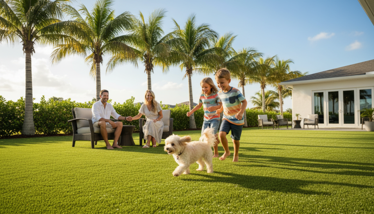 is artificial grass safe for pets and children in naples fl?