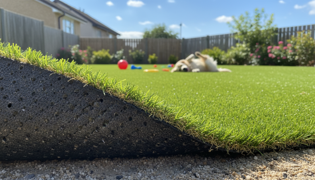 permeable backing technology for artificial grass drainage